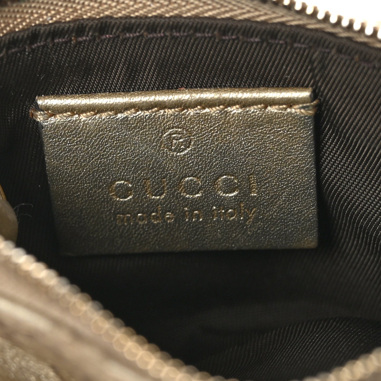 Metallic Microguccissima Key Case Grey