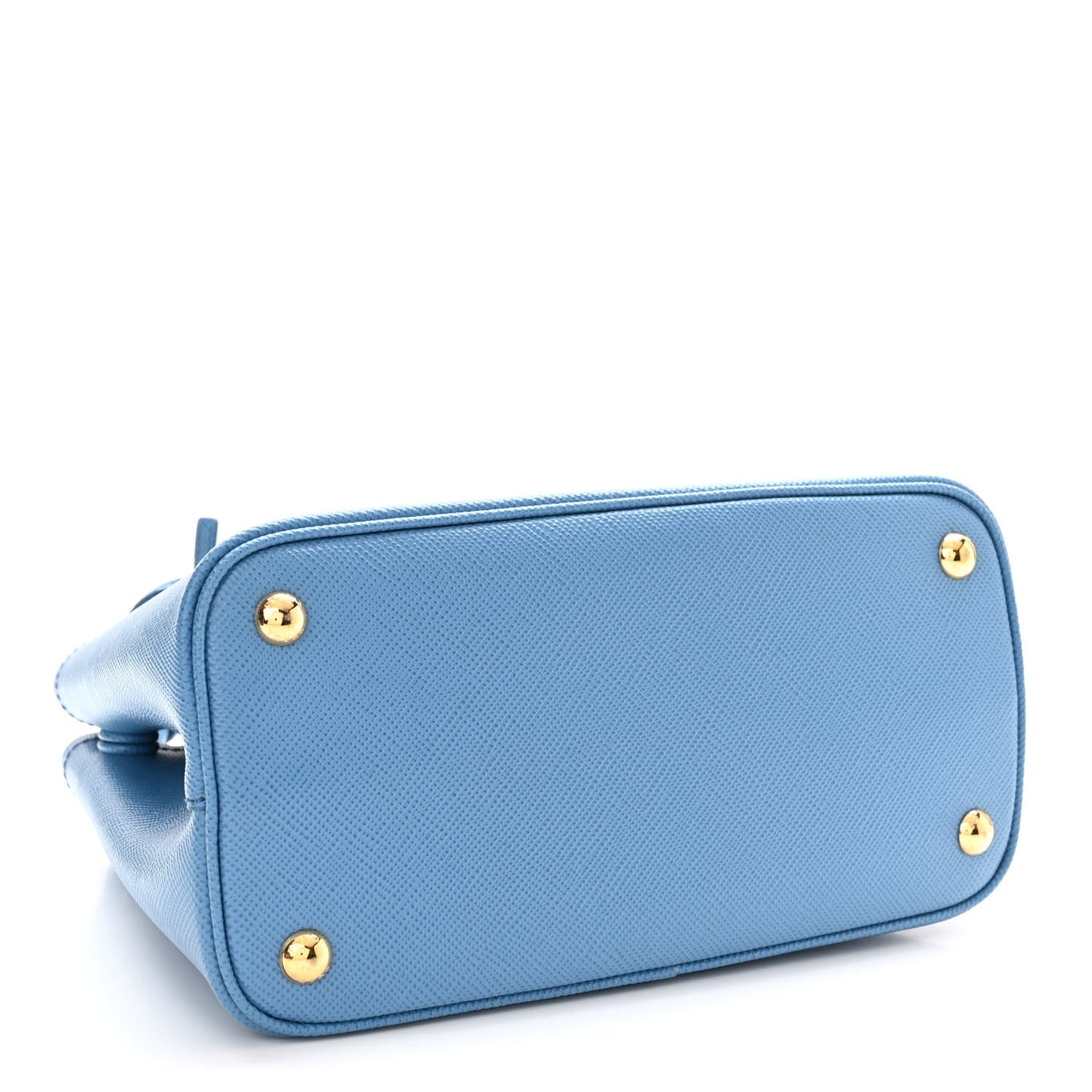 Saffiano Cuir Mini Double Bag Cobalto