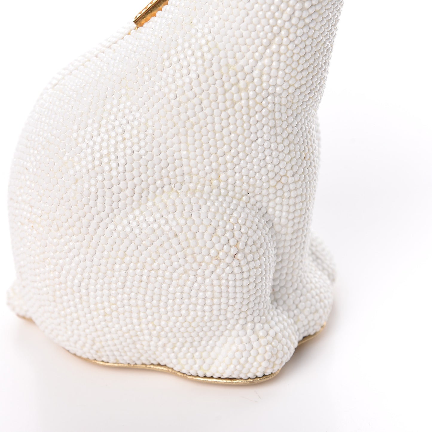 Swarovski Crystal Polar Bear Minaudiere Clutch White