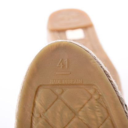 Chanel Lambskin CC Espadrilles 41 Nude 7 of 10