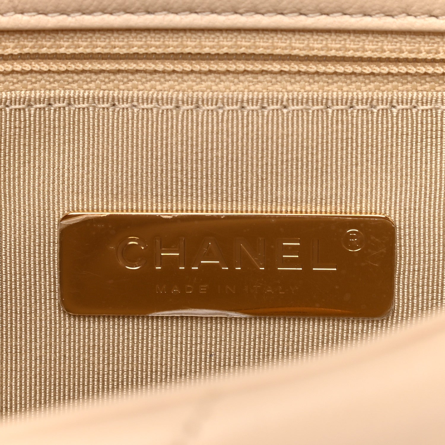 Chanel Lambskin Quilted Medium Chanel 19 Flap Light Beige 6 of 9