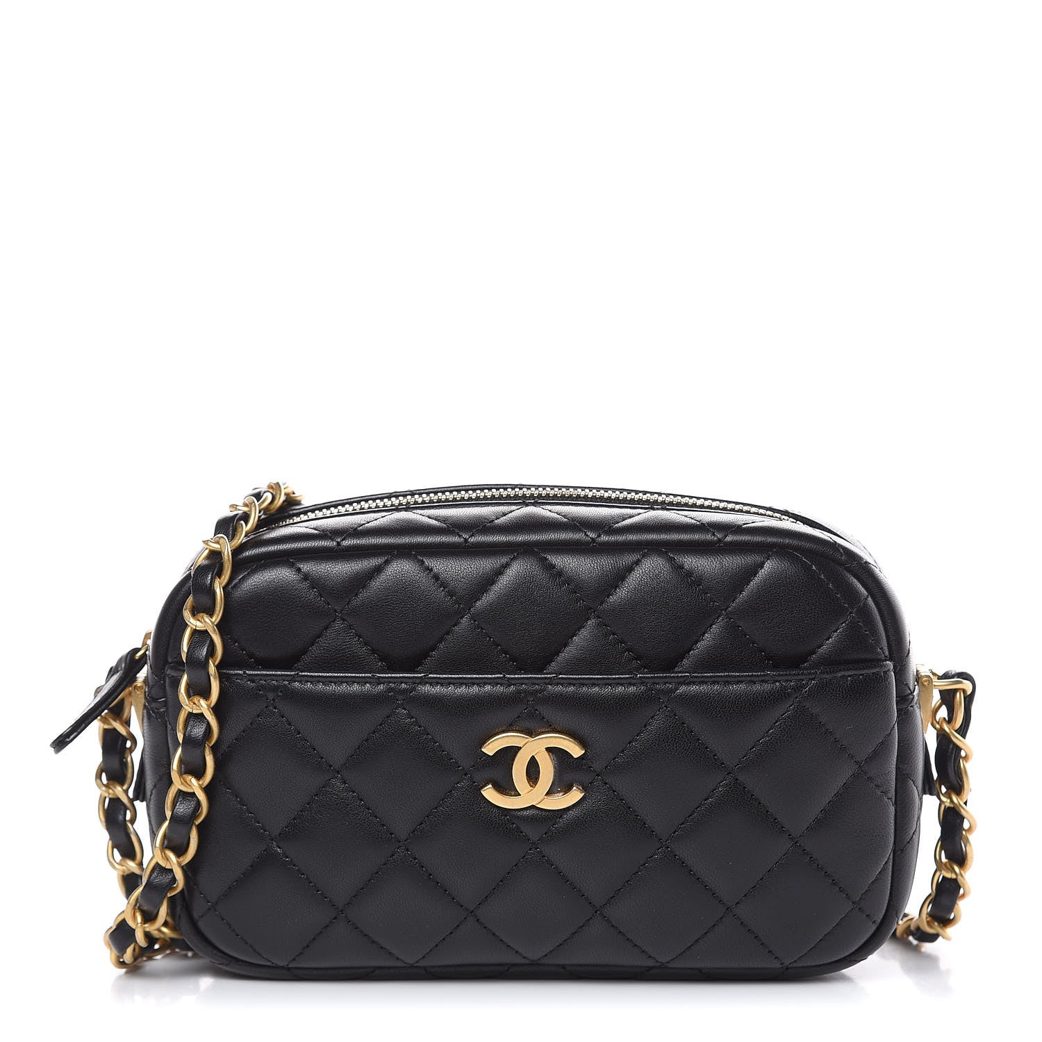 Chanel Lambskin Quilted Small Timeless Camera Case Black 1 of 10