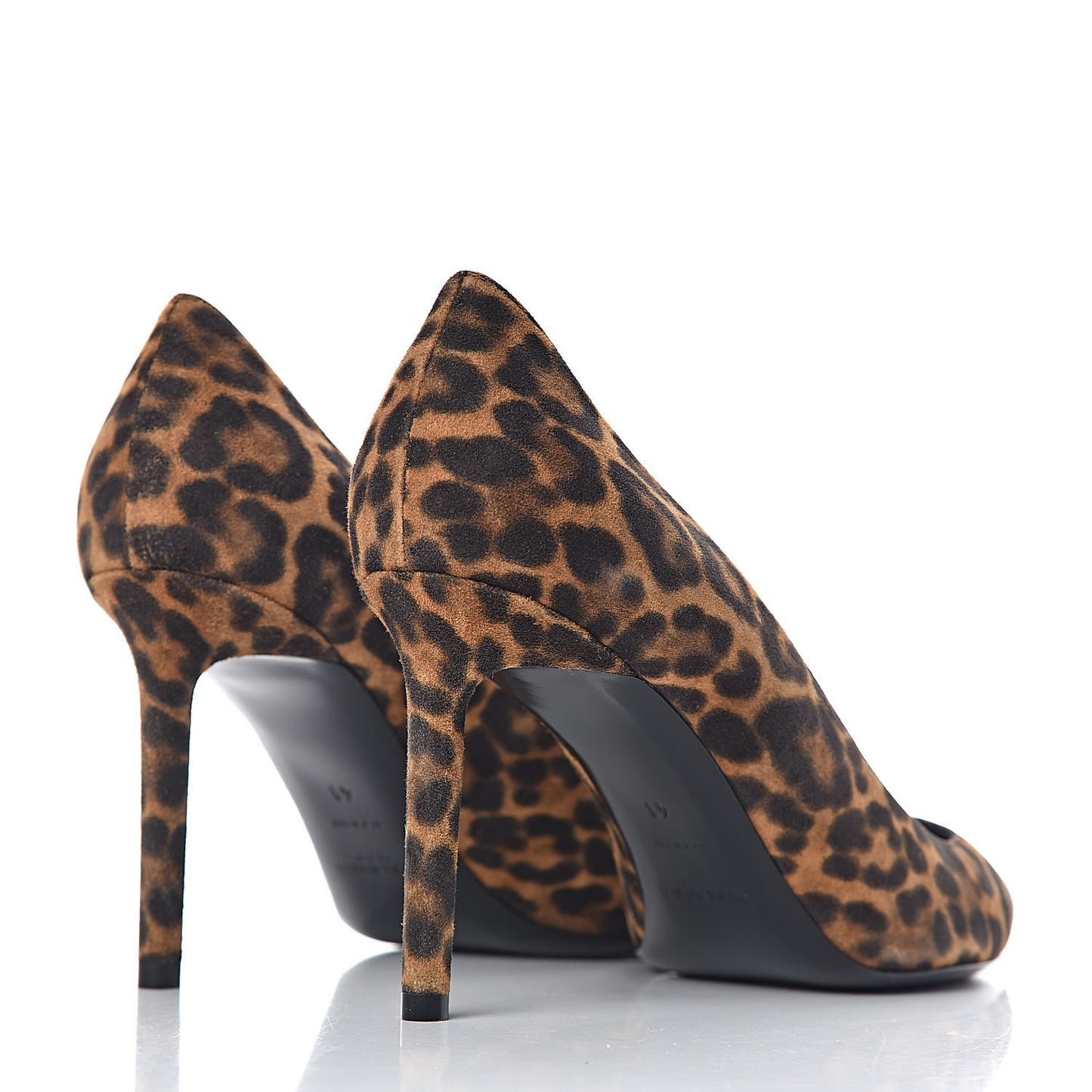 Suede Leopard Printed Anja Pumps 41 Natural Coffee