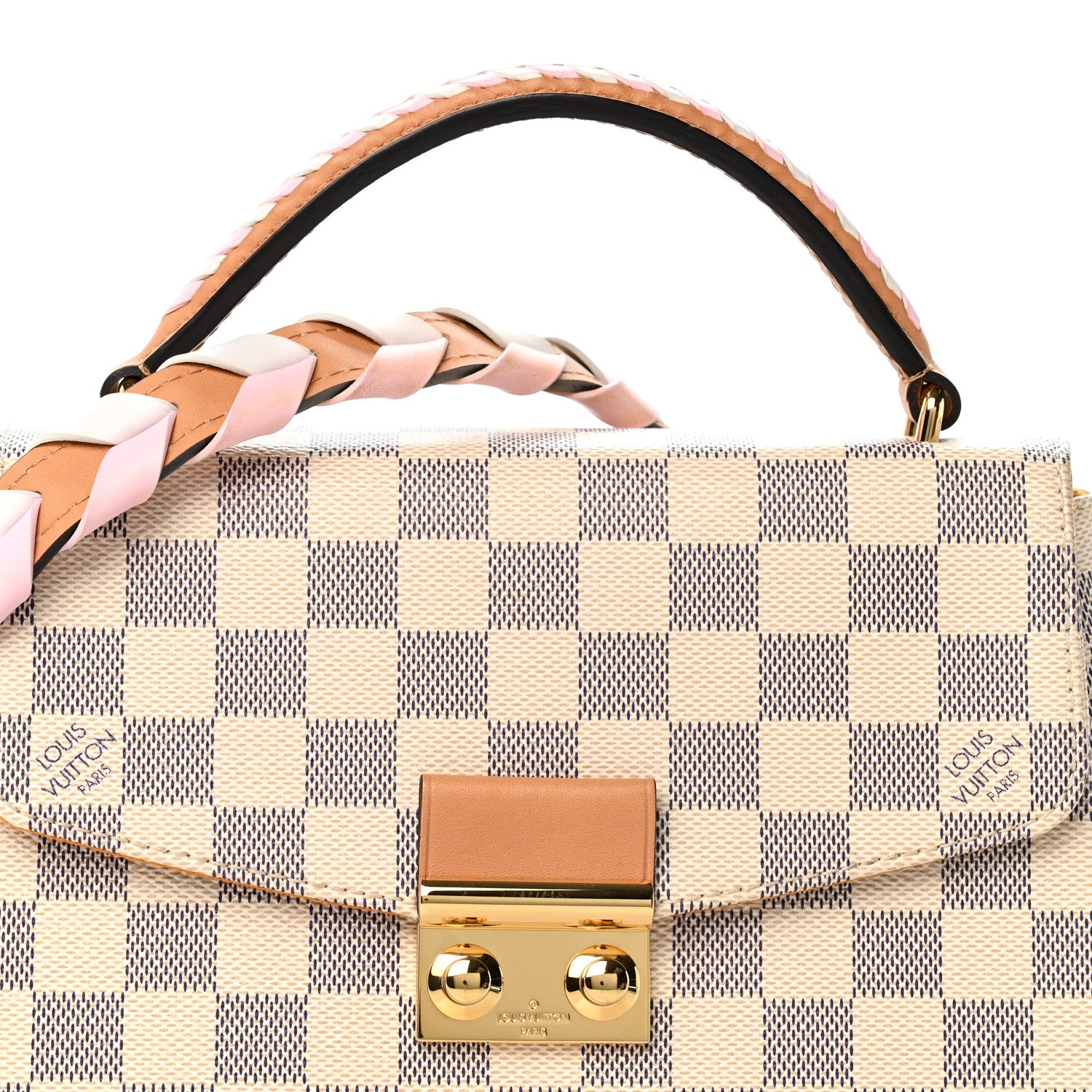 Louis Vuitton Damier Azur Braided Croisette Rose 7 of 10