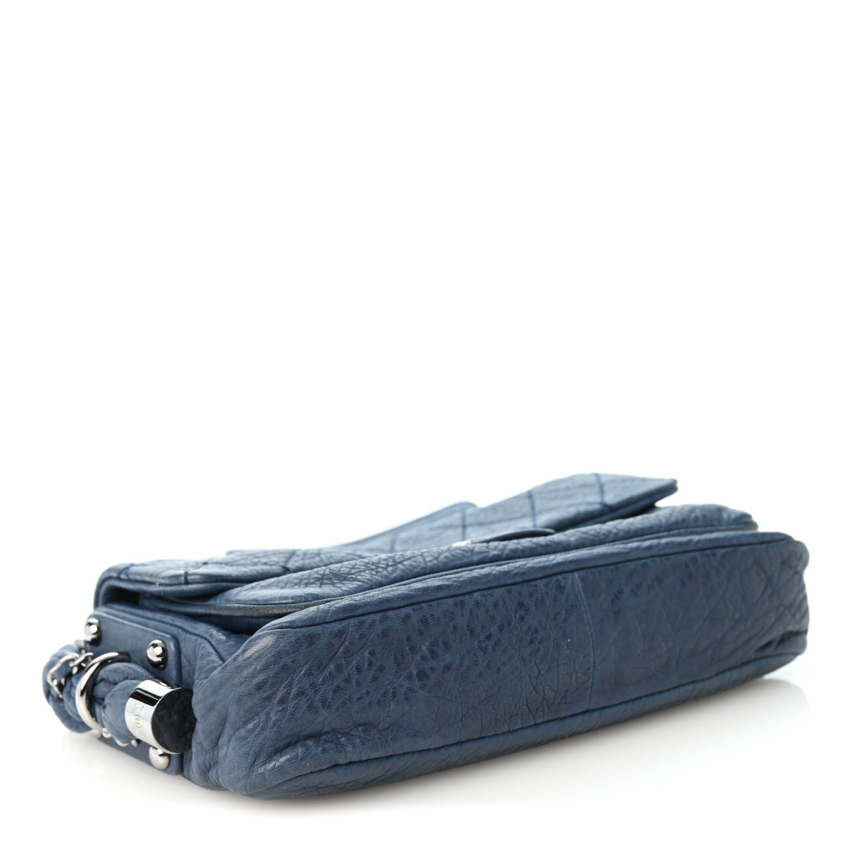 Chanel Distressed Lambskin Small Lady Braid Flap Blue 4 of 11