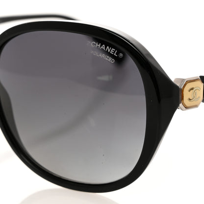 Chanel Acetate Polarized CC Round Sunglasses 5285 Black 6 of 7