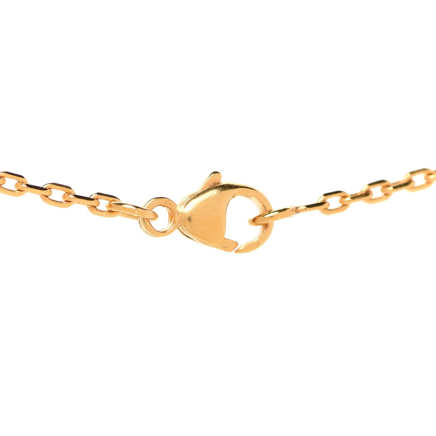 Lacquered Gold Mini Pop H Pendant Necklace White