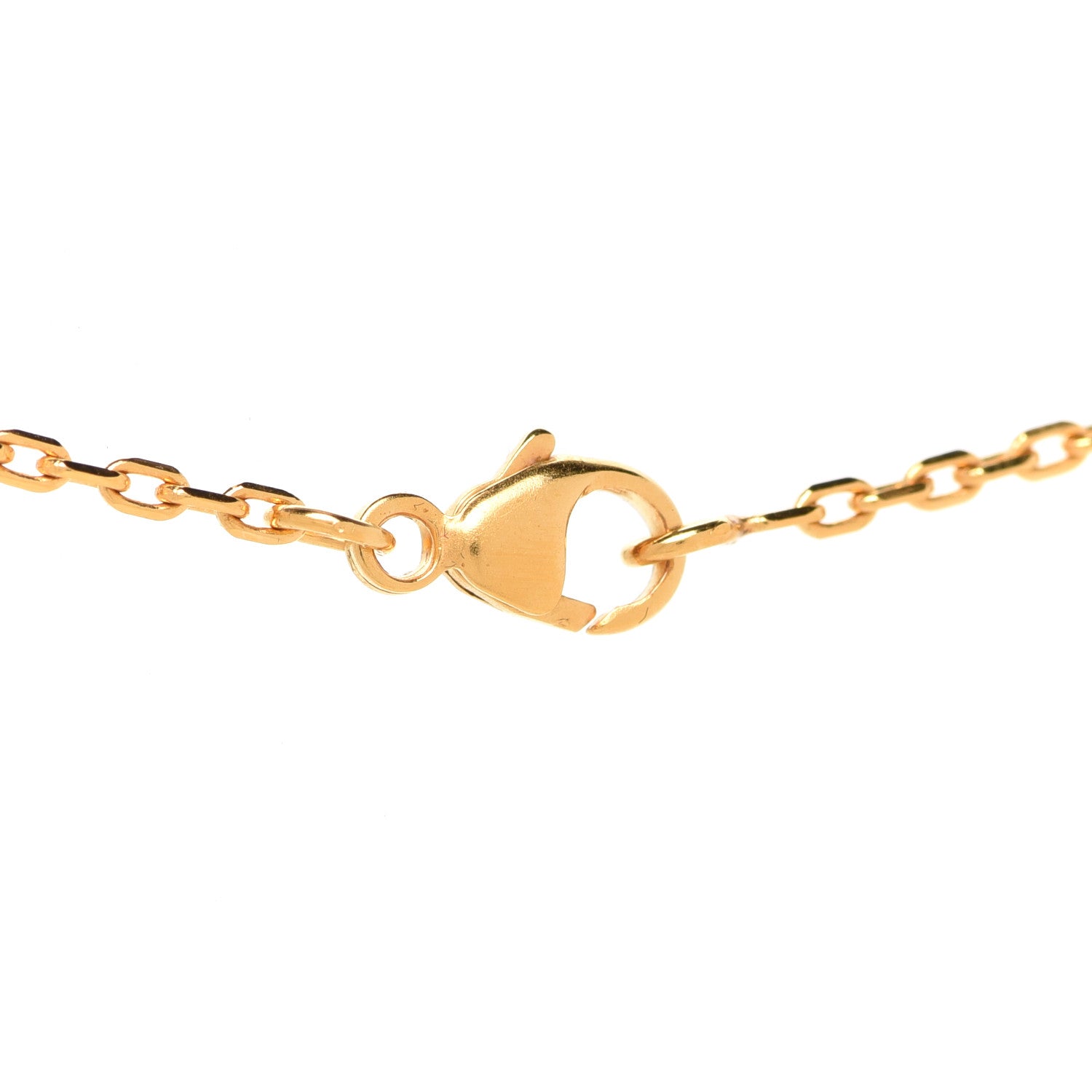 Hermes Lacquered Gold Mini Pop H Pendant Necklace White 5 of 7