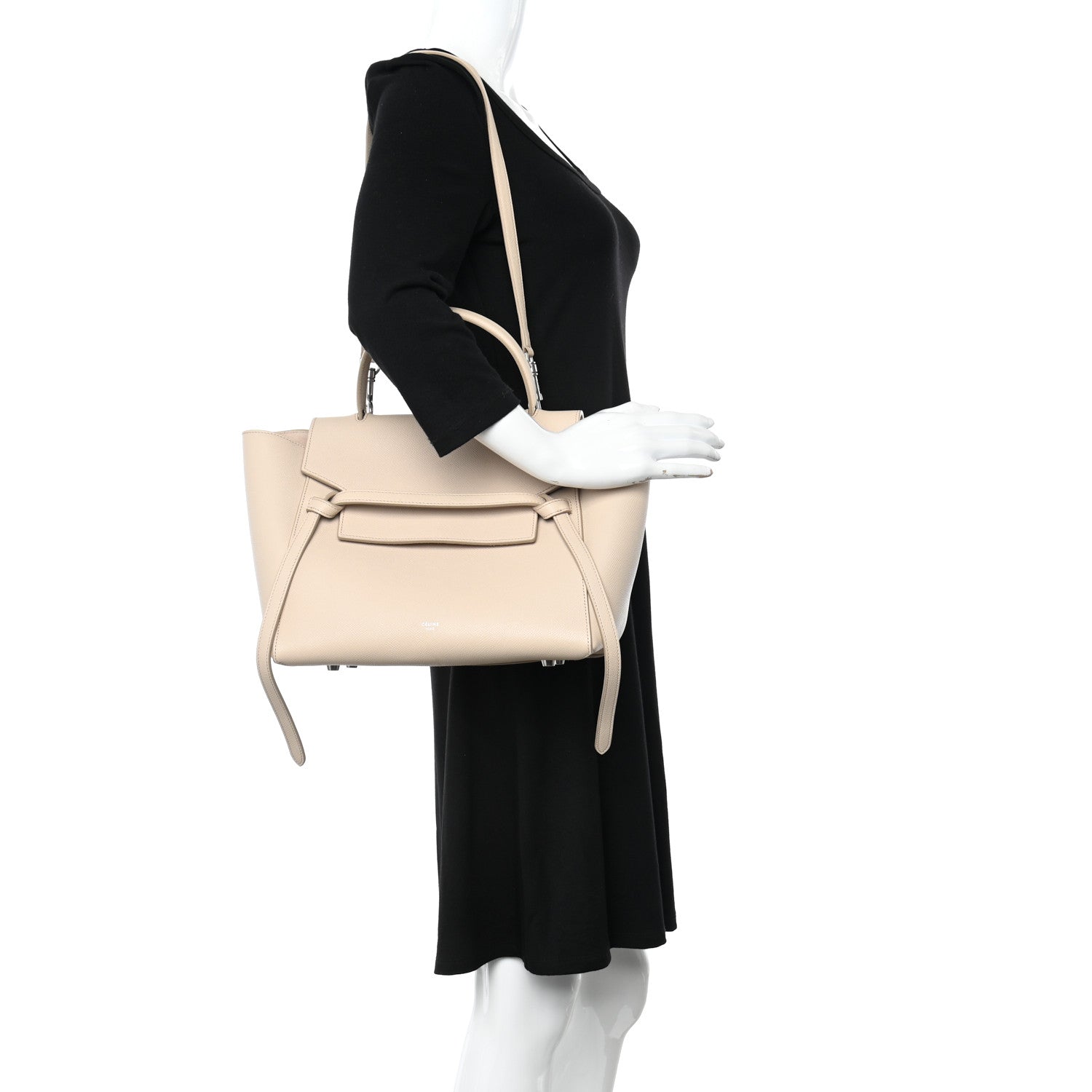 Celine Grained Calfskin Mini Belt Bag Light Taupe 2 of 10