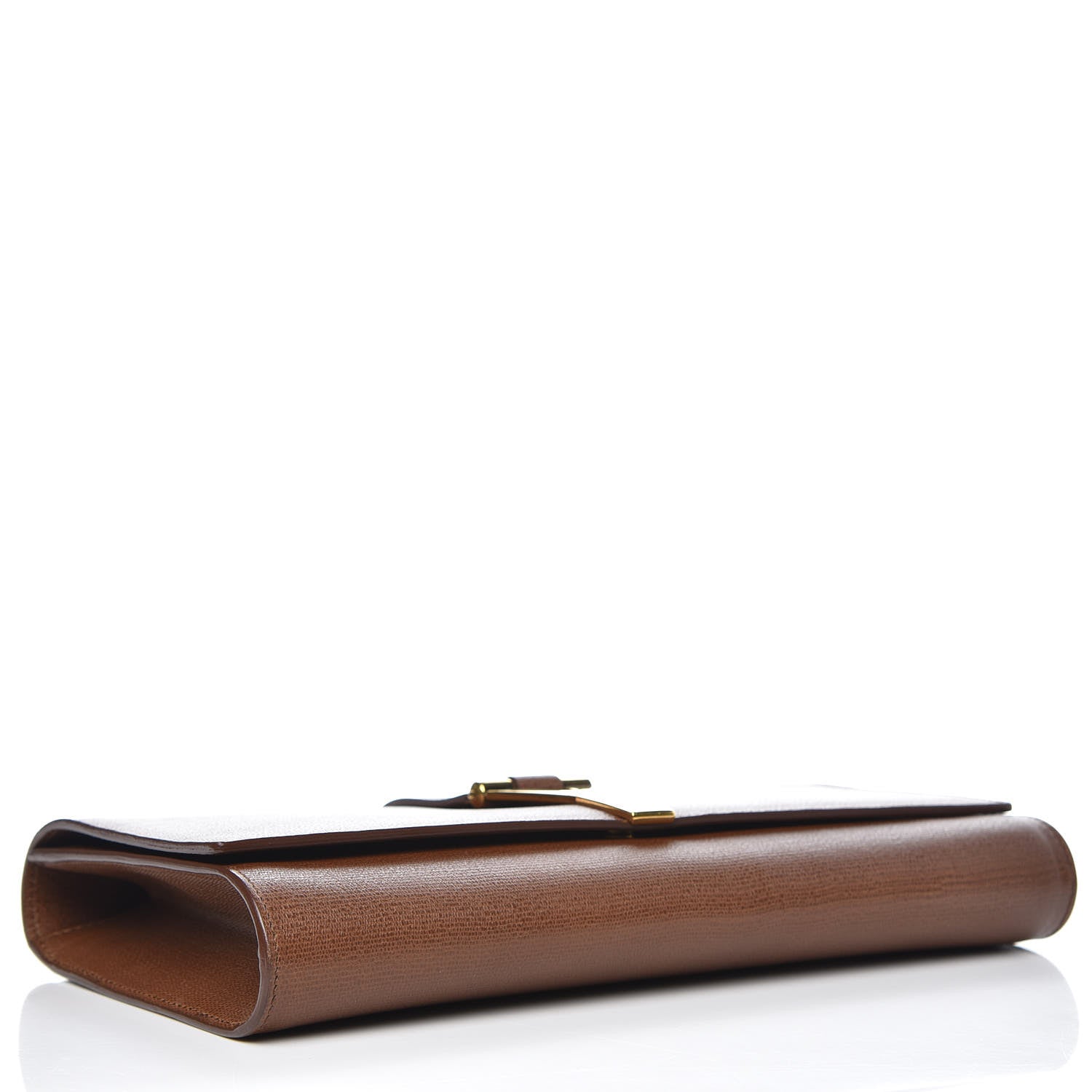 Saint Laurent Textured Leather ChYc Clutch Brown 4 of 11