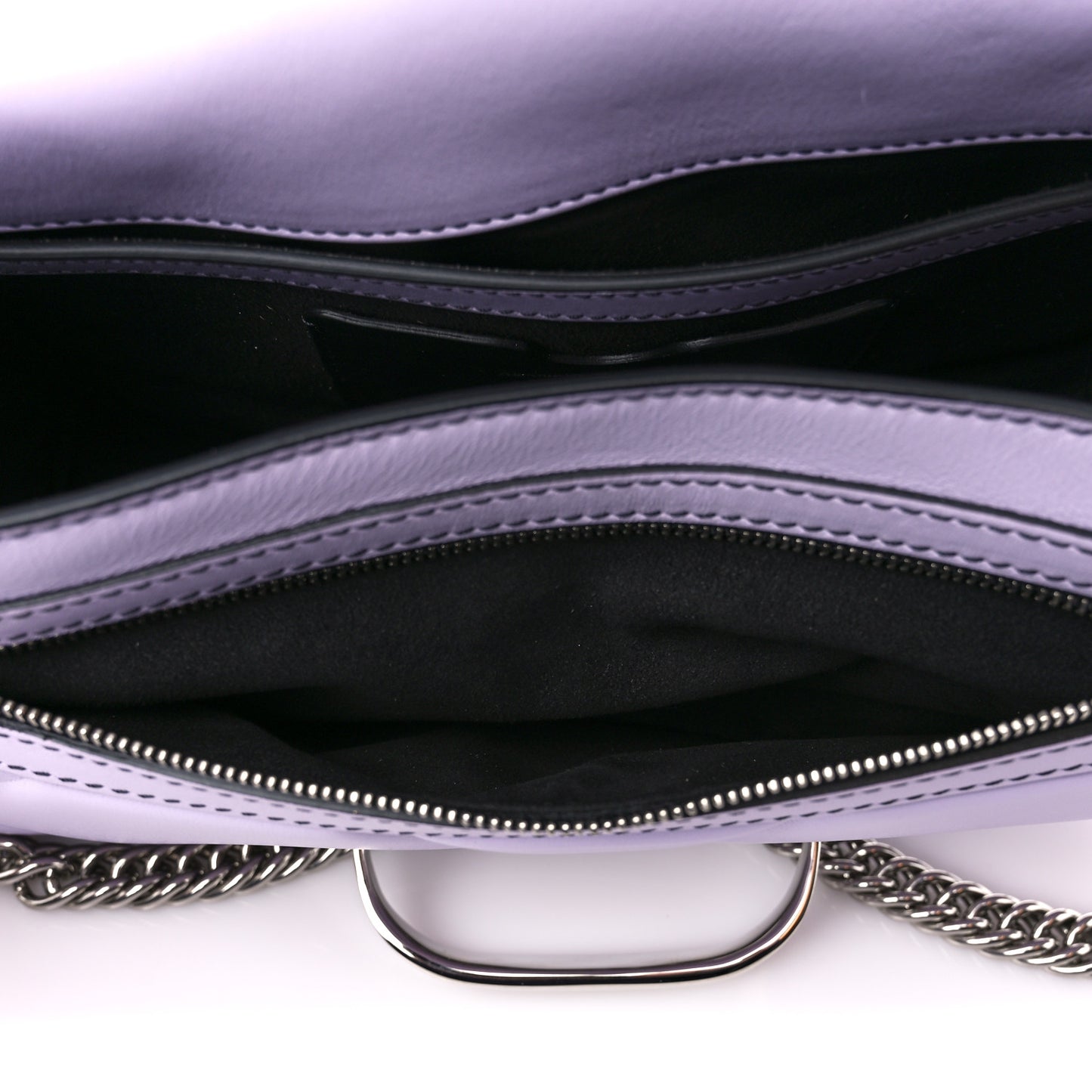 Calfskin The Story Quilted Shoulder Bag Lavender