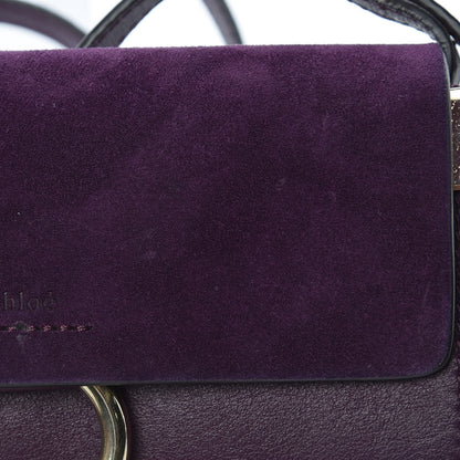 Chloe Suede Calfskin Mini Faye Shoulder Bag Intense Violine 11 of 13