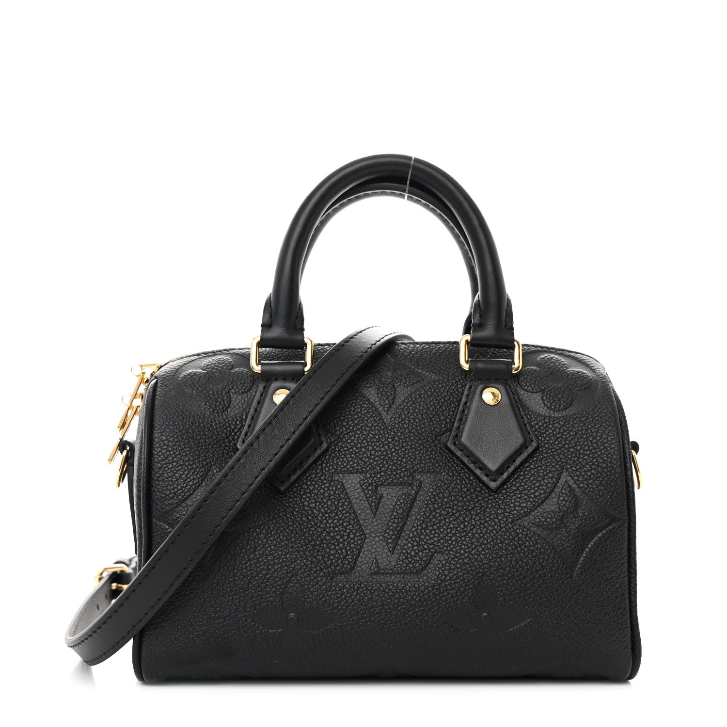 Louis Vuitton Empreinte Monogram Giant Speedy Bandouliere 20 Black 1 of 10