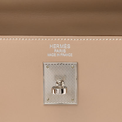 Hermes Box Kelly Sellier Guilloche 35 Argile 6 of 10