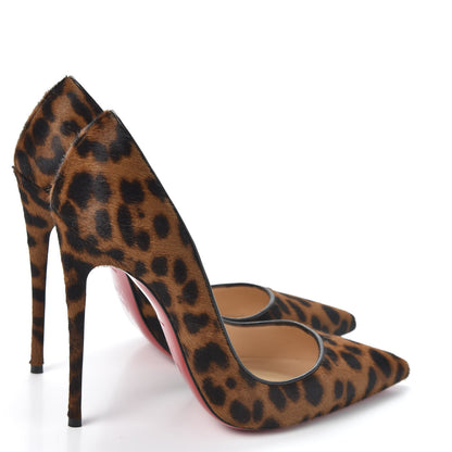 Christian Louboutin Jaguar Pony Hair So Kate 120 Pumps 38.5 Brown 4 of 11