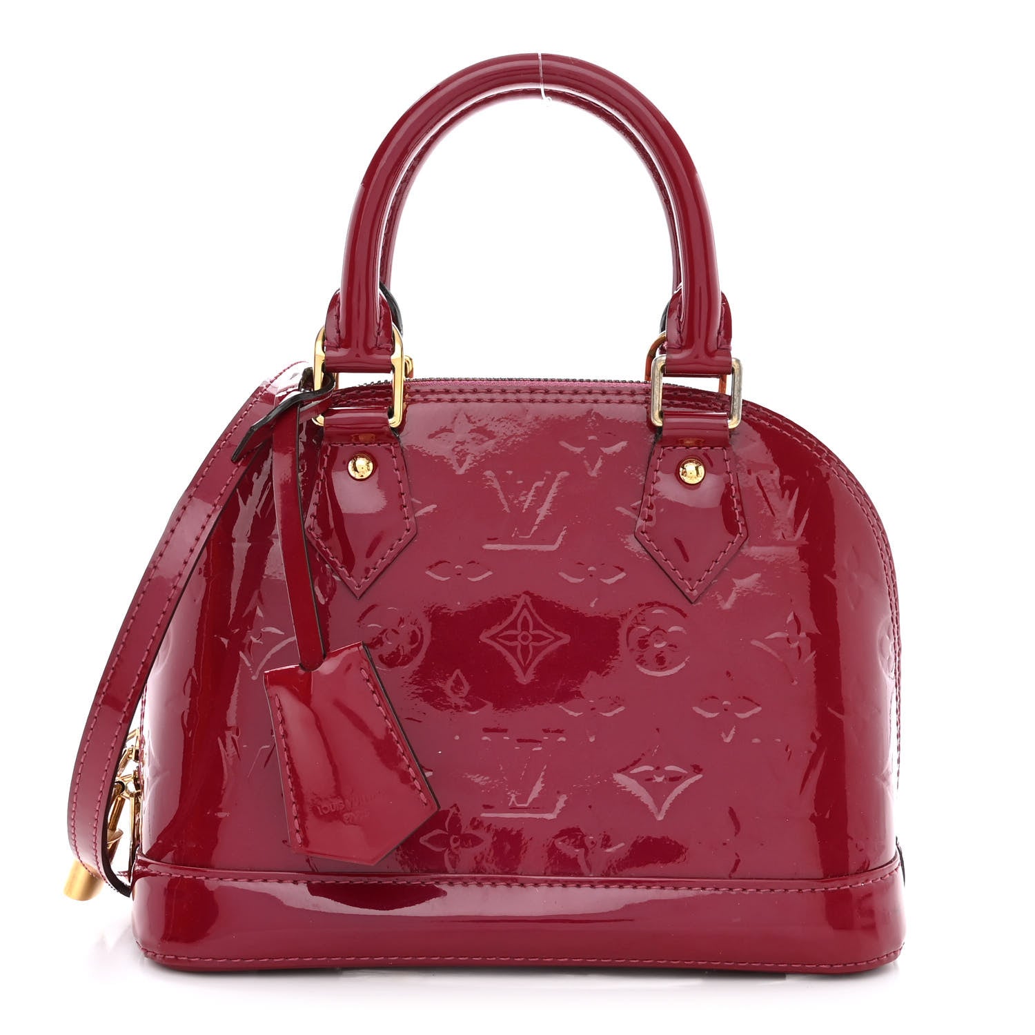 image of LOUIS VUITTON Vernis Alma BB in the color Magenta by FASHIONPHILE