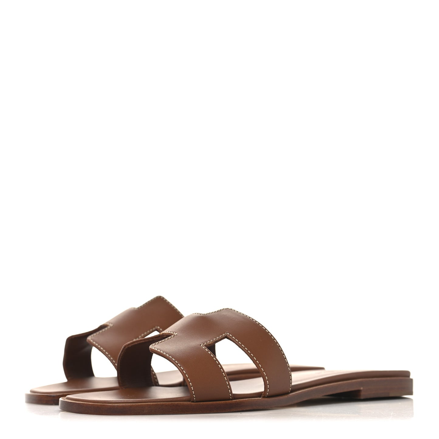Box Calfskin Oran Sandals 37.5 Gold
