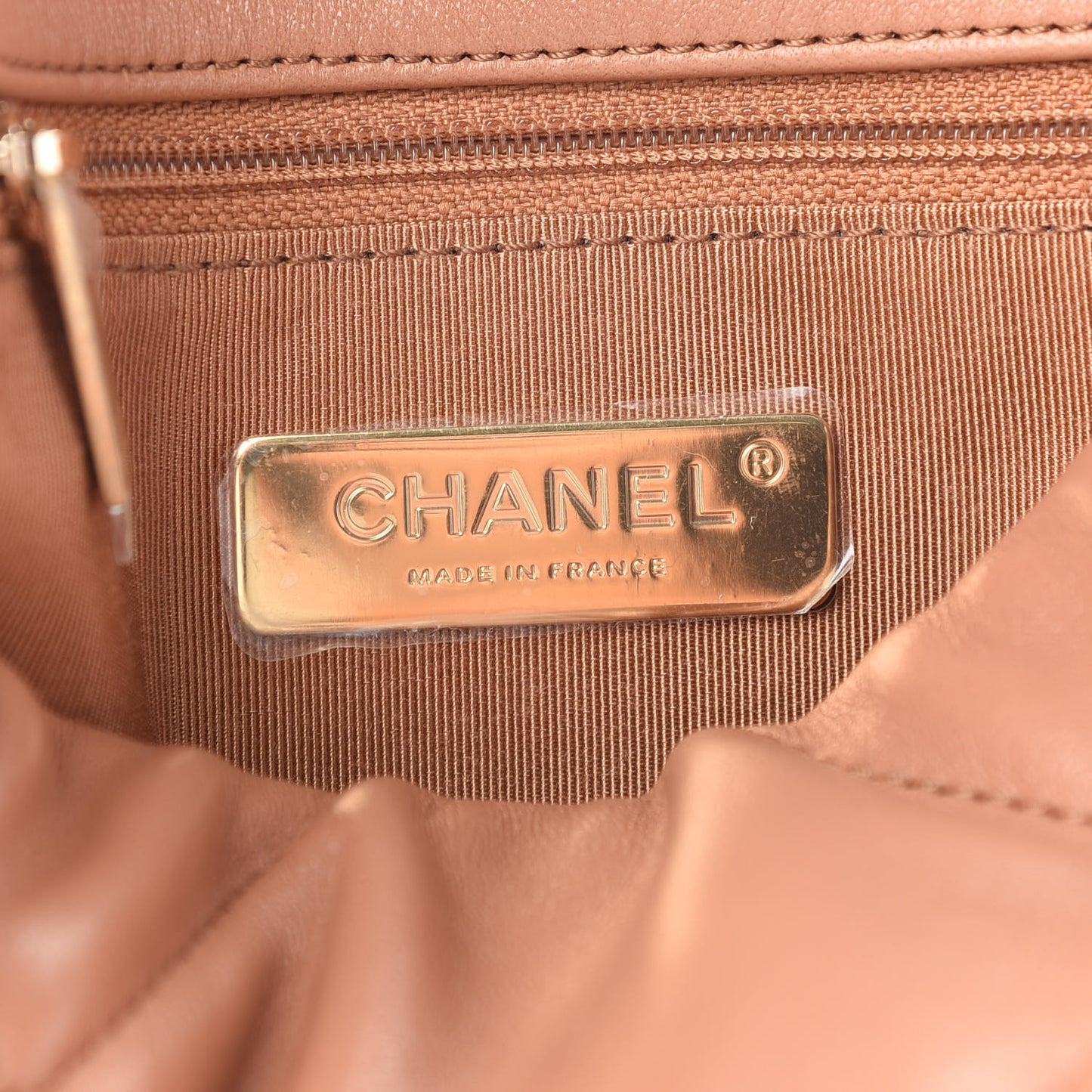 Lambskin Quilted Medium Chanel 19 Flap Brown