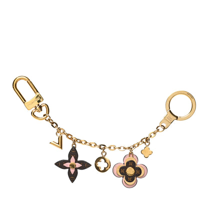 Louis Vuitton Brass Monogram Blooming Flowers Bag Charm Key Holder Rose Ballerine 1 of 5