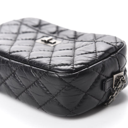 Chanel Aged Calfskin Quilted Mini Reissue Camera Case Black 7 of 10