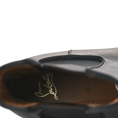 Christian Louboutin Calfskin Mens Melon Spikes Flat Chelsea Boots 42.5 Black 7 of 7
