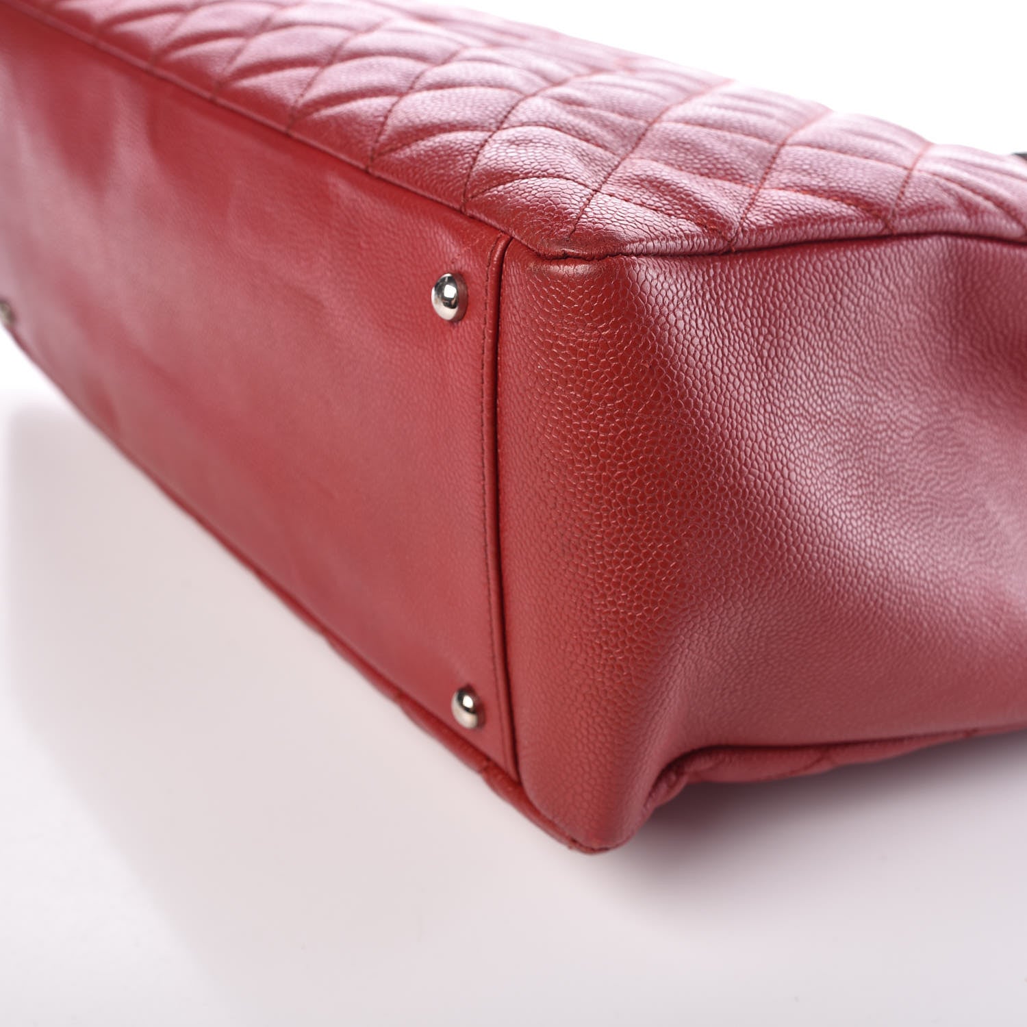 Chanel Caviar Quilted XL Grand Shopping Tote GST Red 12 of 13