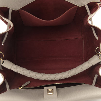 Mulberry Heavy Grain Braided Edge Iris Tote Chalk 5 of 10