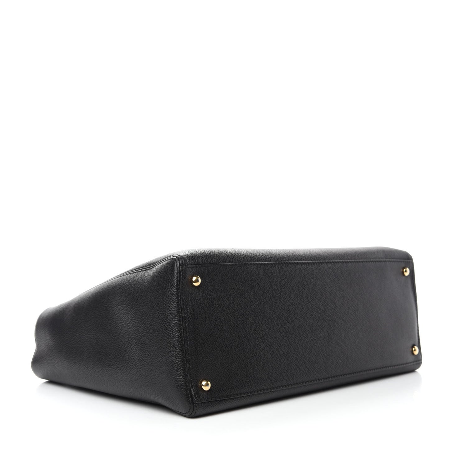 Calfskin Cerf Executive Shopper Tote Black