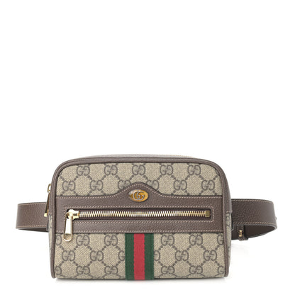 Gucci GG Supreme Monogram Web Small Ophidia Belt Bag 75 30 Dark Brown 1 of 10