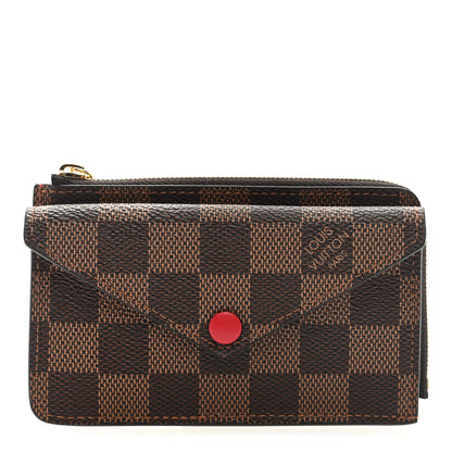 Louis Vuitton Damier Ebene Recto Verso Card Holder Red 1 of 6