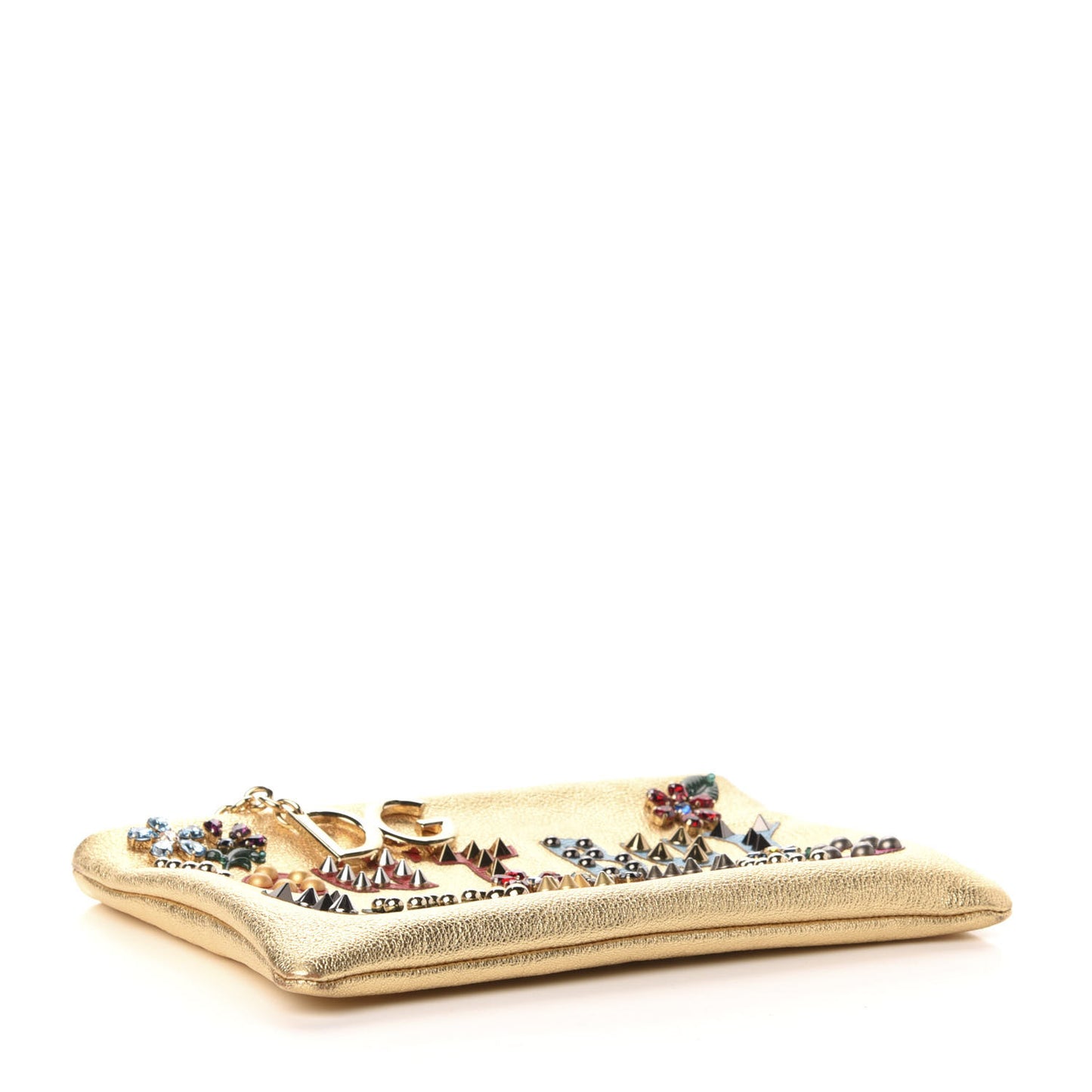 Metallic Calfskin Cleo Dont Buy This Bag Clutch Gold