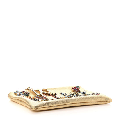 Dolce & Gabbana Metallic Calfskin Cleo Dont Buy This Bag Clutch Gold 4 of 8