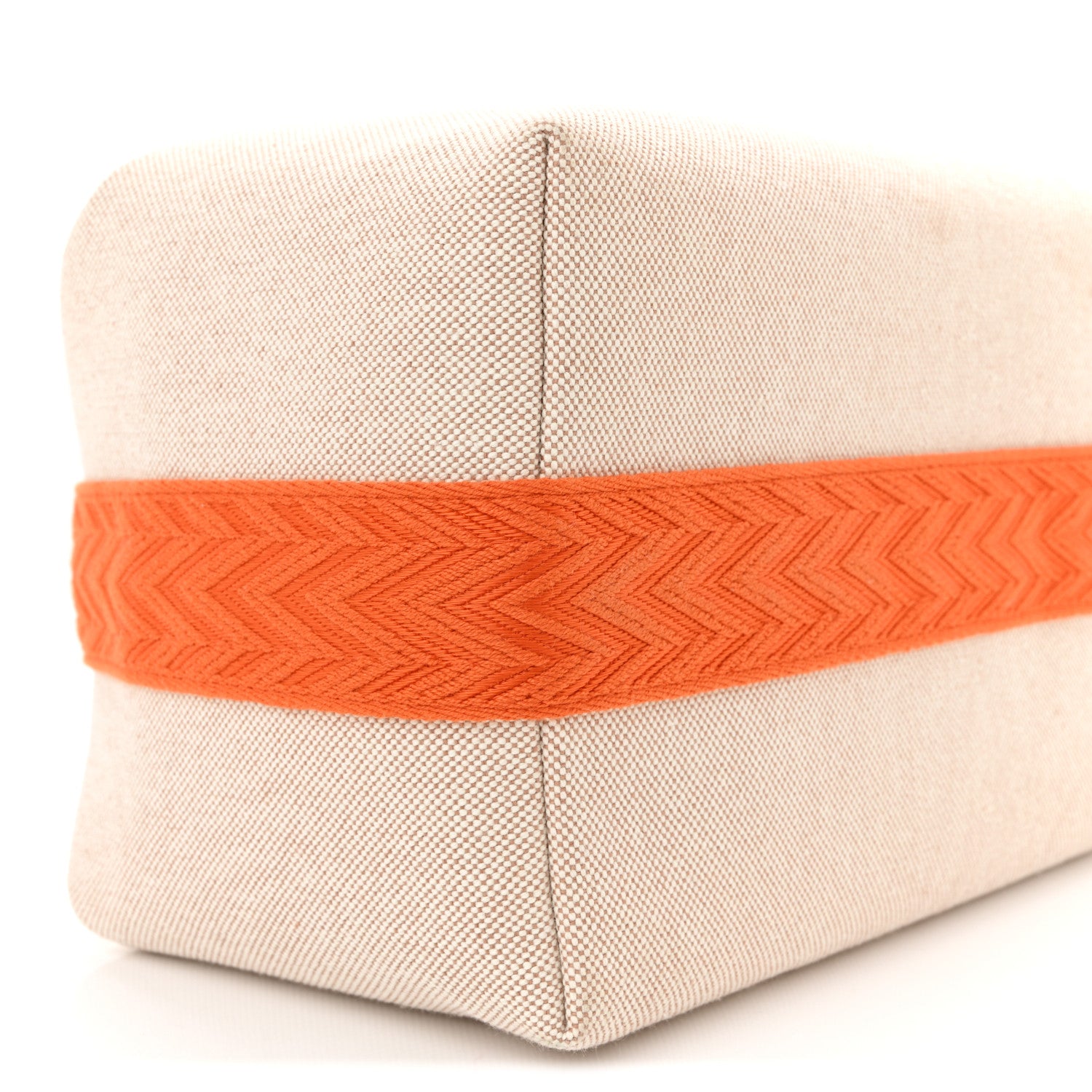 Hermes Canvas Large Bride-A-Brac Pouch Natural Orange 8 of 9