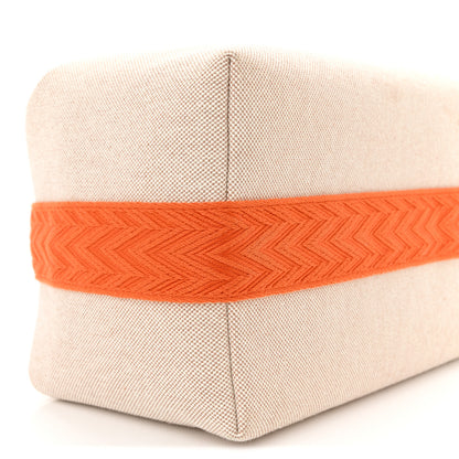 Hermes Canvas Large Bride-A-Brac Pouch Natural Orange 8 of 9