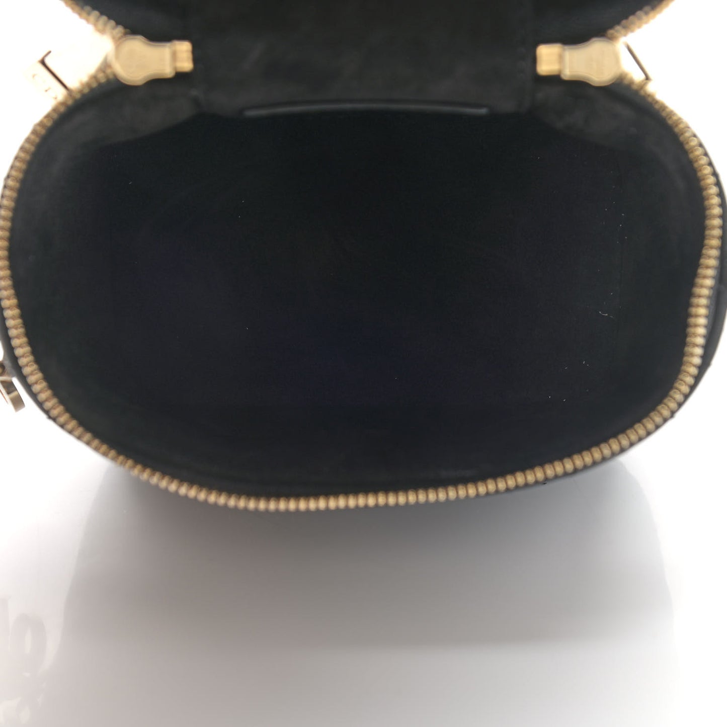 Lambskin Cannage Micro Lady Dior Vanity Case Black