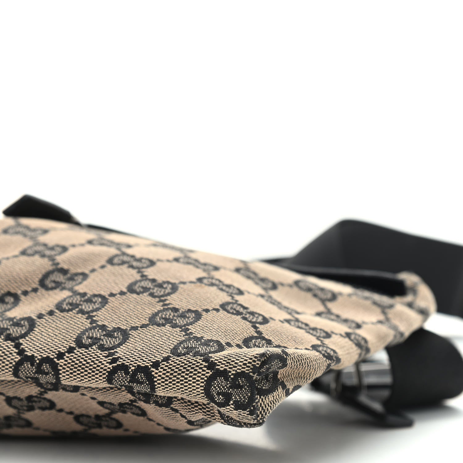 Gucci GG Monogram Double Pocket Belt Bag Black Beige 9 of 9