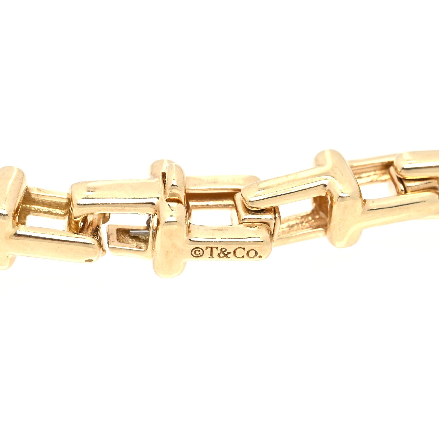 Tiffany 18K Yellow Gold T Narrow Chain Necklace 5 of 5