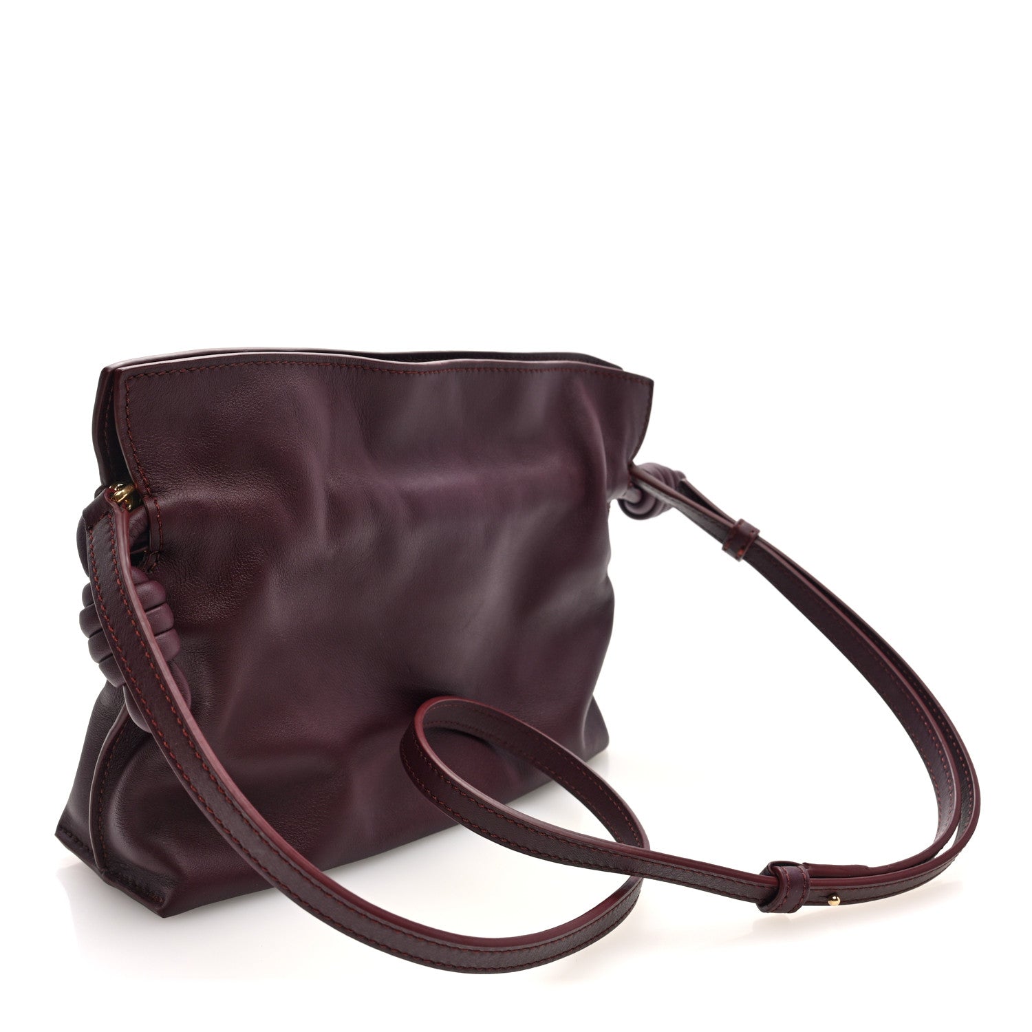 Loewe Calfskin Mini Flamenco Knot Clutch Dark Burgundy 3 of 9