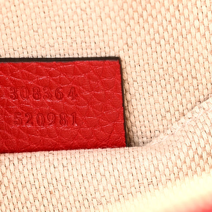 Gucci Pebbled Calfskin Small Soho Disco Bag Vibrant Red 7 of 10