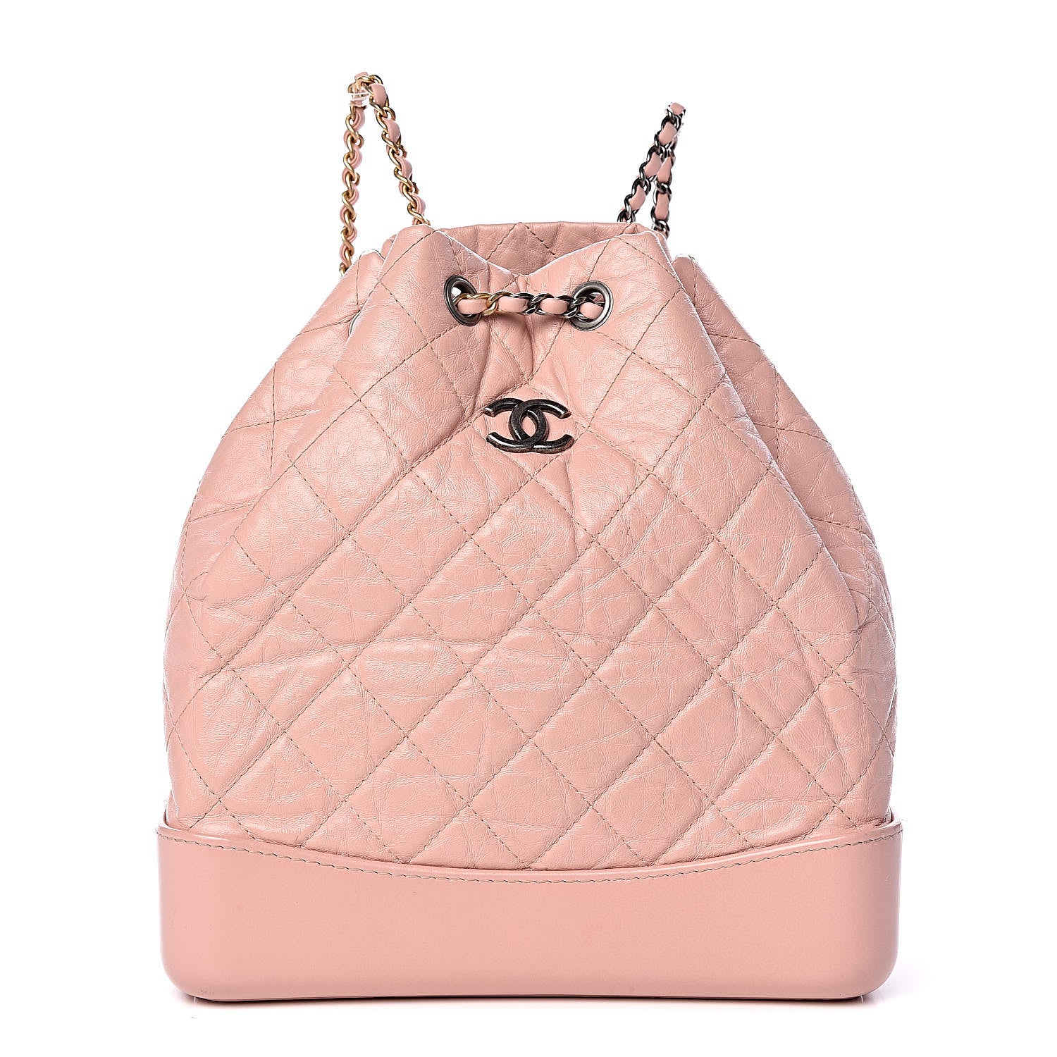 Chanel Aged Calfskin Quilted Gabrielle Backpack Light Pink 1 of 12