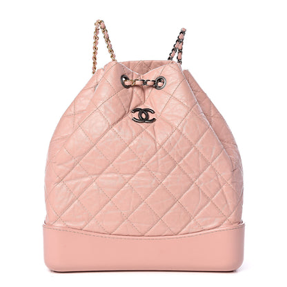 Chanel Aged Calfskin Quilted Gabrielle Backpack Light Pink 1 of 12