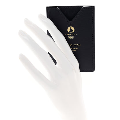 Louis Vuitton Calfskin Paris Olympics Card Holder Navy 2 of 7