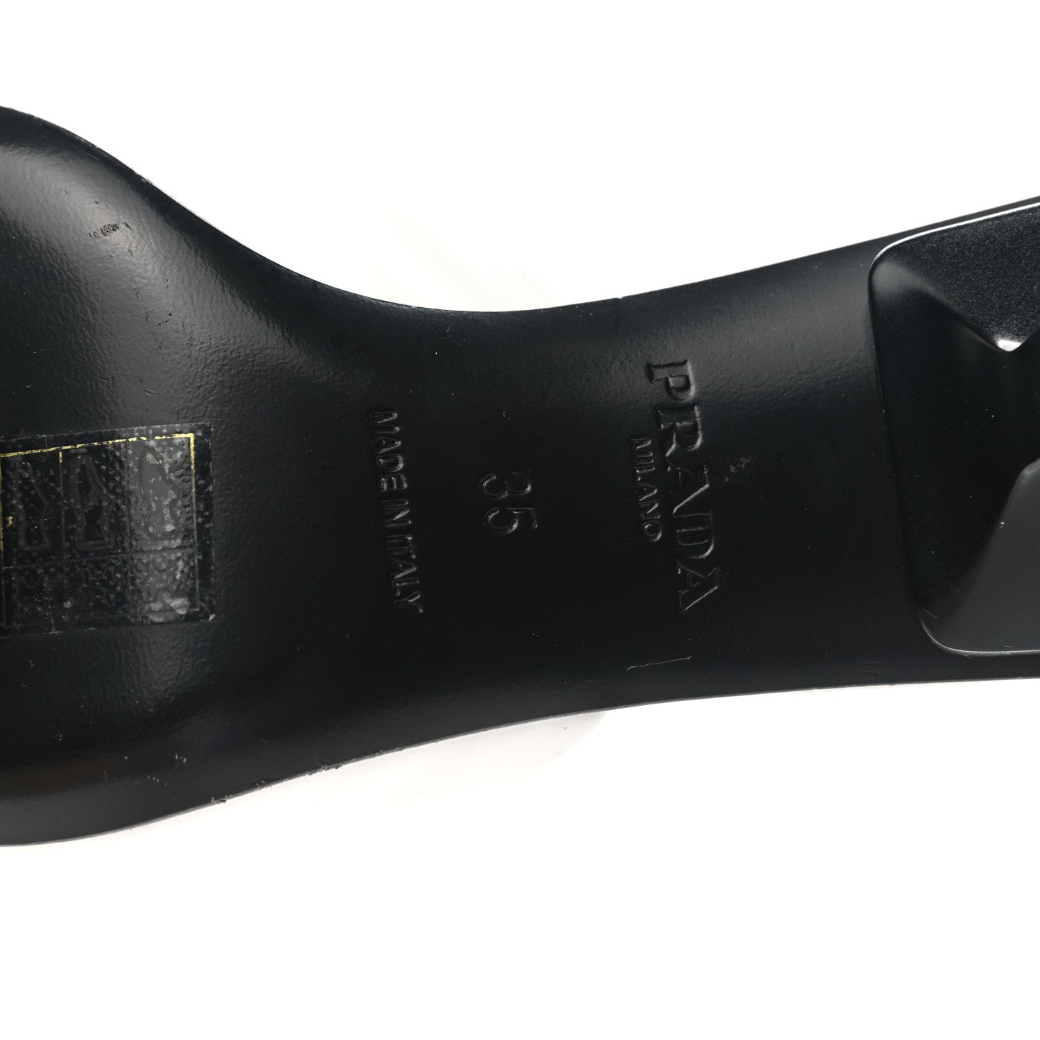 Prada Spazzolato Triangle Logo Pointed Toe 55mm Mules 35 White 6 of 12