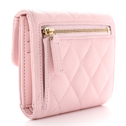 Chanel Caviar Quilted Compact Flap Wallet Light Pink 3 of 8