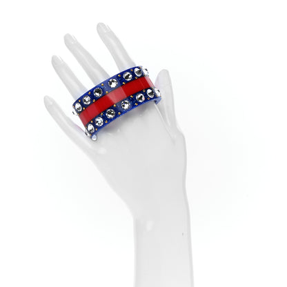 Gucci Crystal Web Cuff 16 Blue 2 of 6