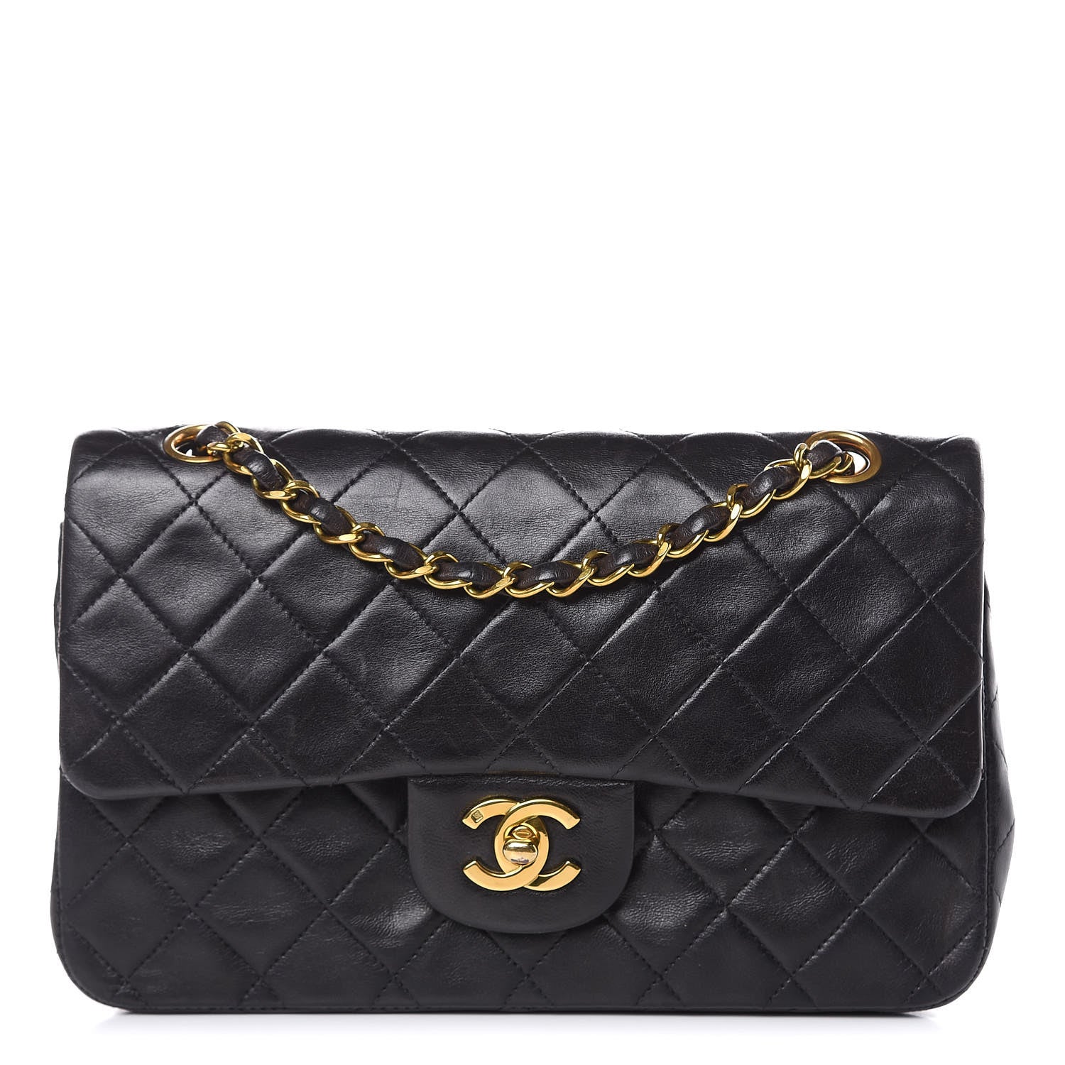 Chanel Lambskin Quilted Small Double Flap Black 1 of 18