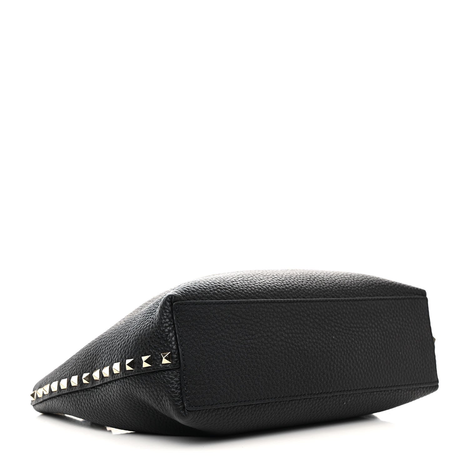 Valentino Garavani Grained Calfskin Small Rockstud Flip Lock Tote Black Rose Quartz 4 of 11