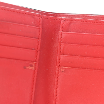 Fendi Vitello Century Monster Eyes Inlay Bi-Fold Wallet Black Giallo Rosso 11 of 14