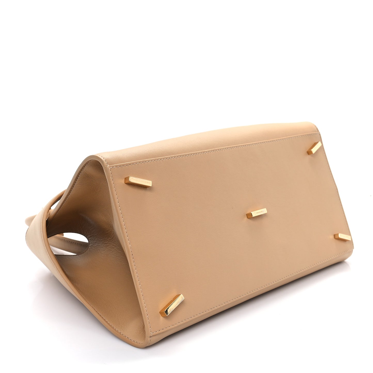 Calfskin Medium Hug Bag Camel