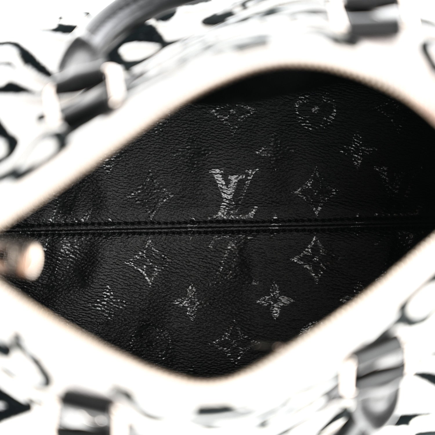 Louis Vuitton X UF Tufted Monogram Speedy Bandouliere 25 White Black 5 of 10